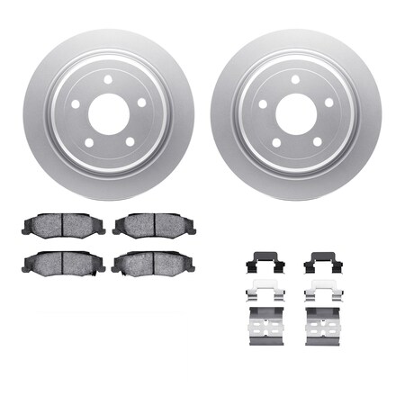 4312-46008, Geospec Rotors With 3000 Series Ceramic Brake Pads Includes Hardware,  Silver